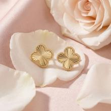 Златни обеци Диамантени Детелини