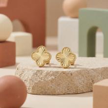 Златни обеци Диамантени Детелини