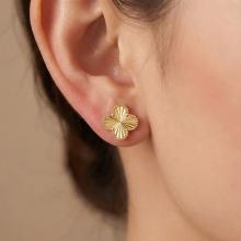 Златни обеци Диамантени Детелини