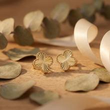 Златни обеци Диамантени Детелини