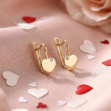 Детски златни обеци Baby Love