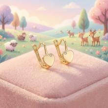 Детски златни обеци Baby Love