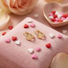 Детски златни обеци Baby Love