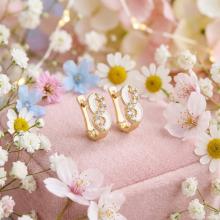 Златни детски обеци Безкрайност