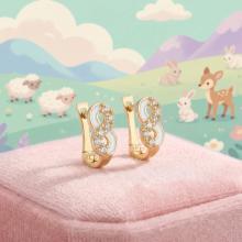 Златни детски обеци Безкрайност