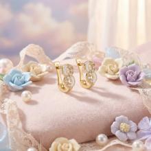 Златни детски обеци Безкрайност