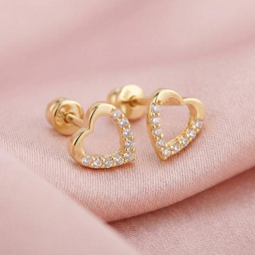 Детски златни обеци Baby Heart