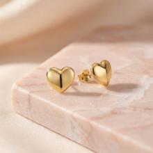 Златни обеци Сърце