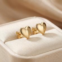 Златни обеци Сърце