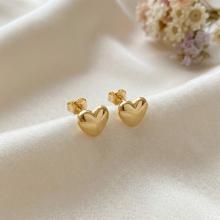 Златни обеци Сърце