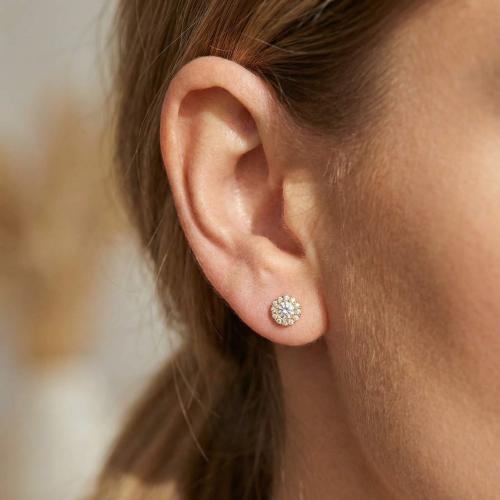 Златни обеци Малки слънца