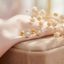 Златни обеци Малки слънца