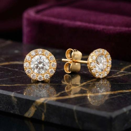 Златни обеци Малки слънца