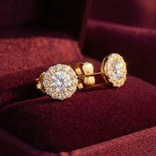 Златни обеци Малки слънца