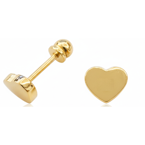 Детски златни обеци Сърца