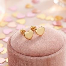 Детски златни обеци Сърца Детски златни обеци Сърца