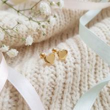 Детски златни обеци Сърца Детски златни обеци Сърца