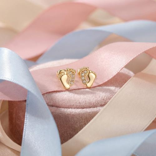 Златни обеци Бебешки Стъпки