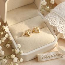 Златни обеци Бебешки Стъпки