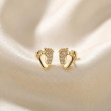 Златни обеци Бебешки Стъпки