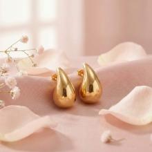 Златни обеци Електролитна Капка