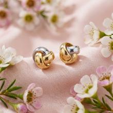 Златни обеци Възелчета