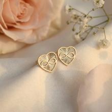 Златни обеци Еndless love