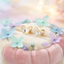 Детски златни обеци Пеперуди Детски златни обеци Пеперуди