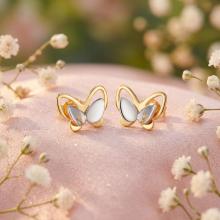 Детски златни обеци Пеперуди Детски златни обеци Пеперуди