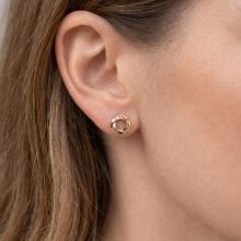 Златни Трицветни Обеци