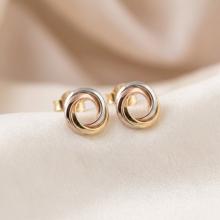 Златни Трицветни Обеци