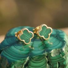 Златни обеци Green Clovers Златни обеци Green Clovers