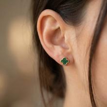 Златни обеци Green Clovers Златни обеци Green Clovers