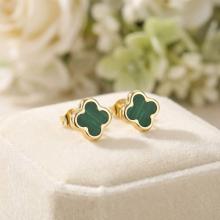 Златни обеци Green Clovers Златни обеци Green Clovers