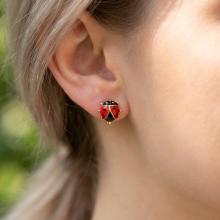 Детски златни обеци Калинки Детски златни обеци Калинки