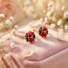 Детски златни обеци Калинки Детски златни обеци Калинки