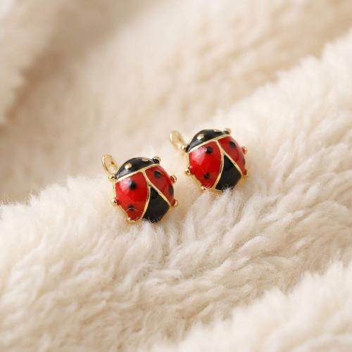 Детски златни обеци Калинки