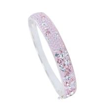 Твърда Сребърна гривна Claire с кристали от Sw® Crystal