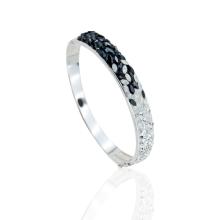 Твърда Сребърна гривна Claire с кристали от Sw® Crystal