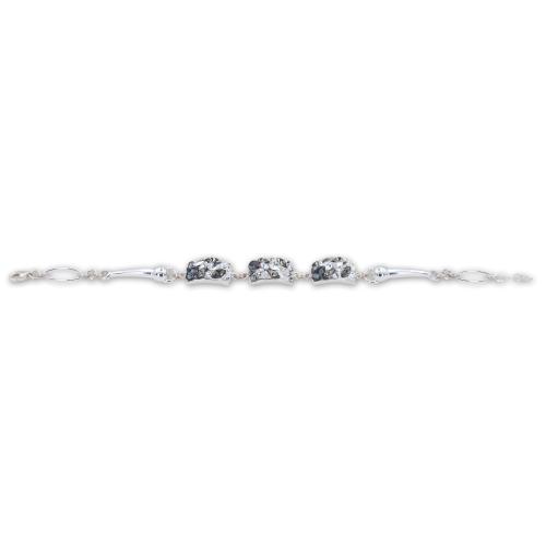 Сребърна гривна с кристали от Sw® SG429 Steel Drops