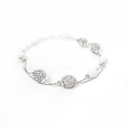 Сребърна гривна с кристали от Sw® SG422