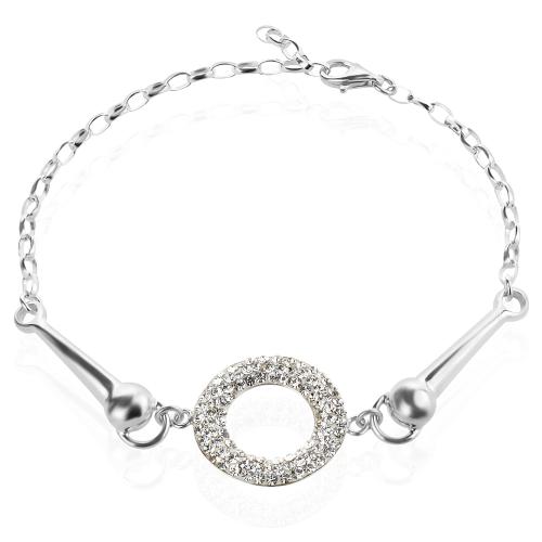 Сребърна гривна Ring с кристали от Sw® Crystal