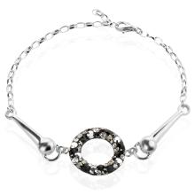 Сребърна гривна Ring с кристали от Sw® Deep Blue