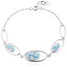 Сребърна гривна с кристали от Sw® SG402 Crystal