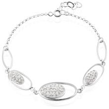 Сребърна гривна с кристали от Sw® SG402 Crystal