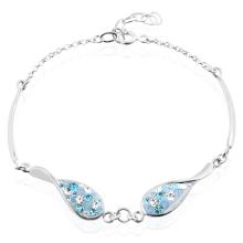 Сребърна гривна с кристали от Sw® SG405 Crystal