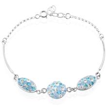 Сребърна гривна с кристали от Sw® SG407 Crystal