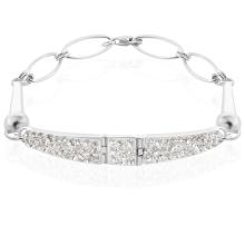 Сребърна гривна с кристали от Sw® SG430 White Opal And Rose Gold