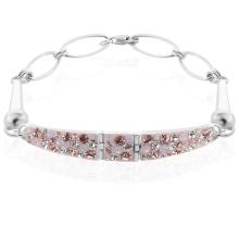 Сребърна гривна с кристали от Sw® SG430 White Opal And Rose Gold