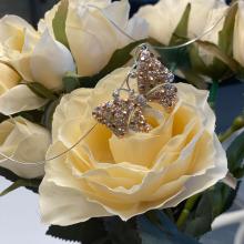 Сребърен медальон Annabella с кристали от Sw® Aquamarine, Crystal, AB Crystal